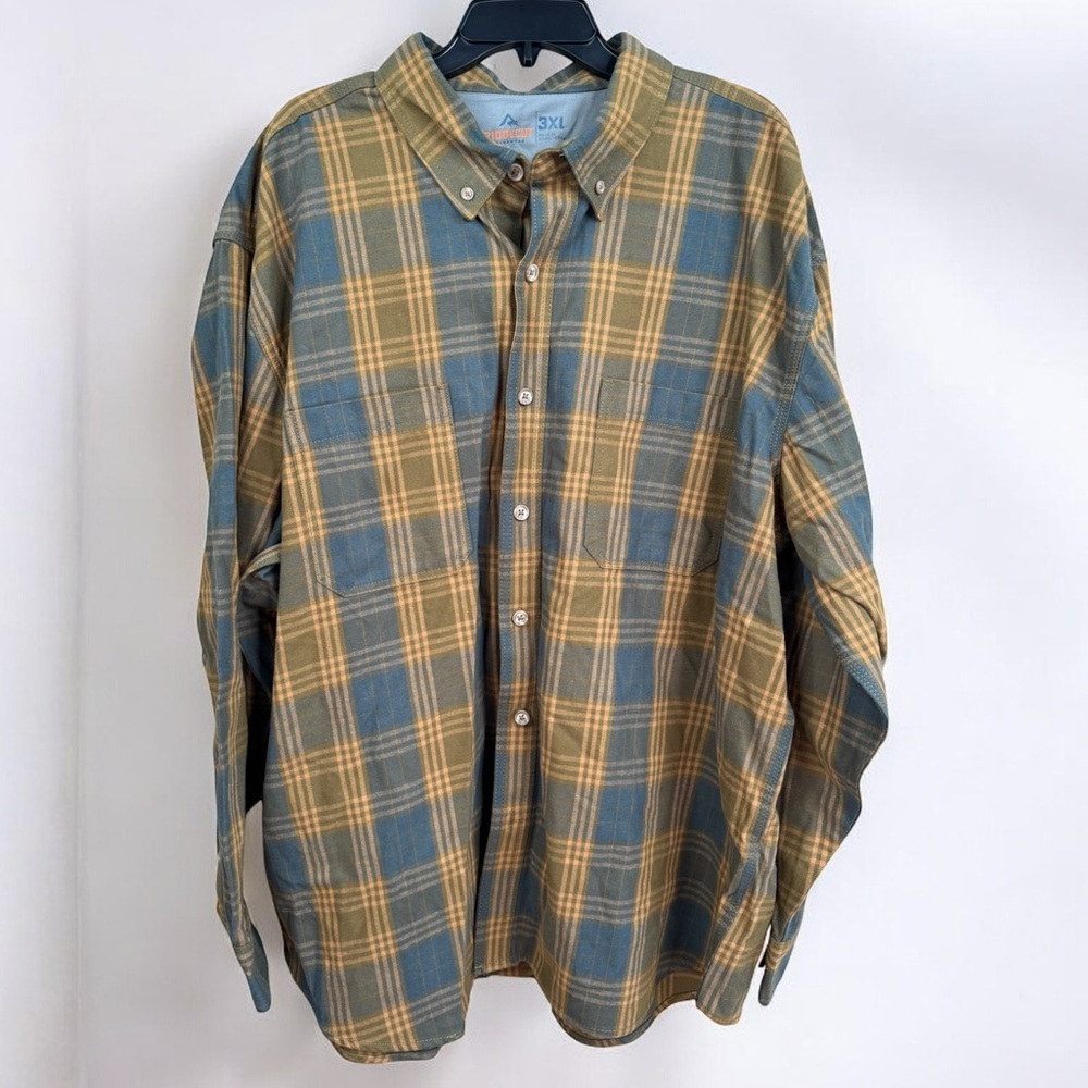 Ridgecut Men's 3XL Heavy Plaid Long Sleeve Button-Up Shirt Multicolor Toughwear